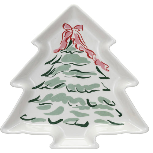 Stoneware Tree Shaped Plate