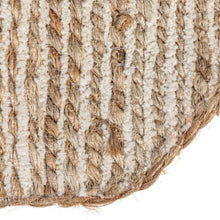 Load image into Gallery viewer, Close-up of a cotton jute  woven placemat with natural fiber patterns.