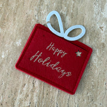 Load image into Gallery viewer, Red Happy Holidays Felt Gift Card Holder