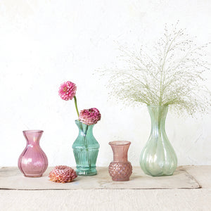 Debossed Glass Vases Set available at Bench Home