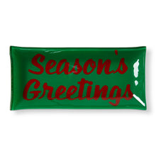 Load image into Gallery viewer, Seasons Greetings Glass Trinket Tray