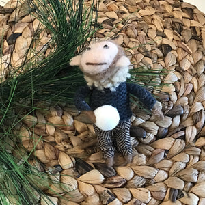 Felted Monkey Ornament available at Bench Home