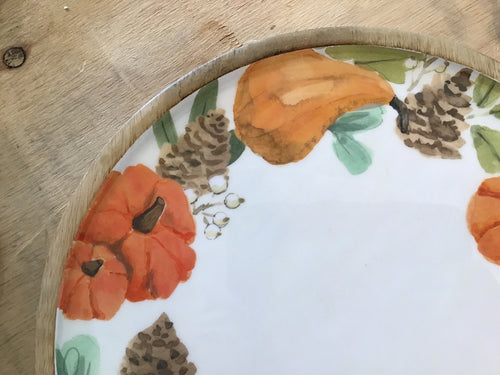 Mango wood Enameled Platter