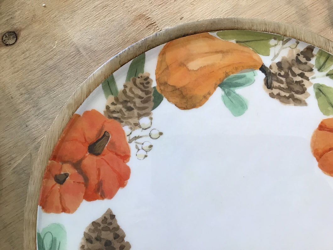 Mango wood Enameled Platter