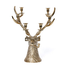 Load image into Gallery viewer, ZODAX Pipe-Lit Stag 6-Tier Candle Holder - Gold