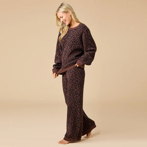 Softies Espresso Leopard Print  Lounge Set available at Bench Home