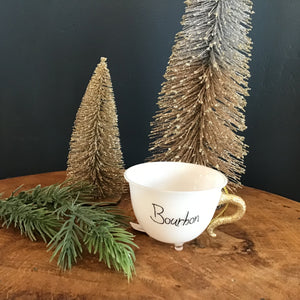 Holiday Teacup Ornaments available at Bench Home
