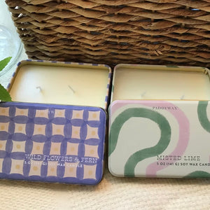 Printed Tin Candle available at Bench Home