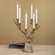 Load image into Gallery viewer, ZODAX Pipe-Lit Stag 6-Tier Candle Holder - Gold