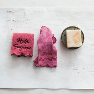 Pink Face Towels Set of Two available at Bench Home