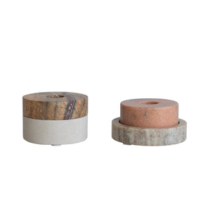 Marble Tealight/Taper Holder w/ Base available at Bench Home