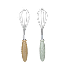 Load image into Gallery viewer, stainless steel whisk with embossed stoneware handle