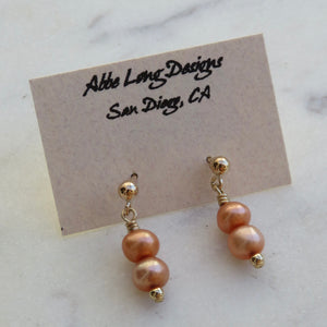 Double Pearl Post Earrings available at Bench Home