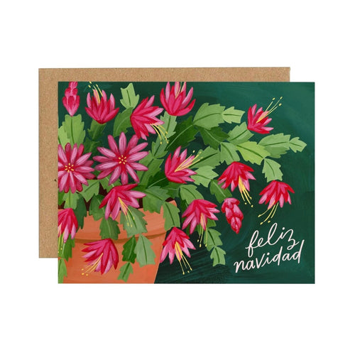 Feliz Navidad Cactus Card