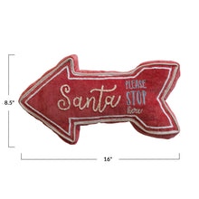 Load image into Gallery viewer, “Santa Please Stop Here” Lumbar Pillow