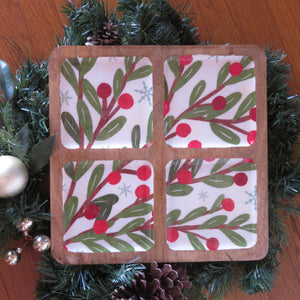 Winter Berry Four Sectioned Tray available at Bench Home