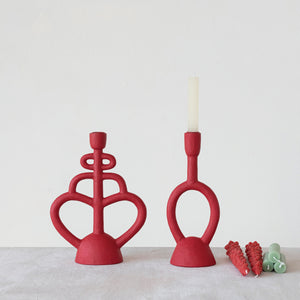 Red Taper Holder | 2 Styles available at Bench Home