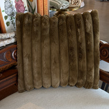 Load image into Gallery viewer, Olive Faux Fur Pillow | Two Styles