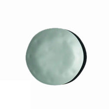 Load image into Gallery viewer, Green round melamine dinner plate on a white background.  