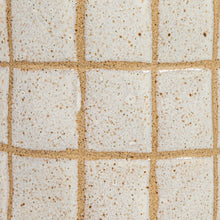 Load image into Gallery viewer, Close-up of beige ceramic grid pattern.
