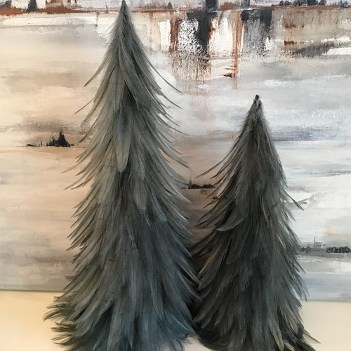 Holiday Round Feather Tree | Set of 2