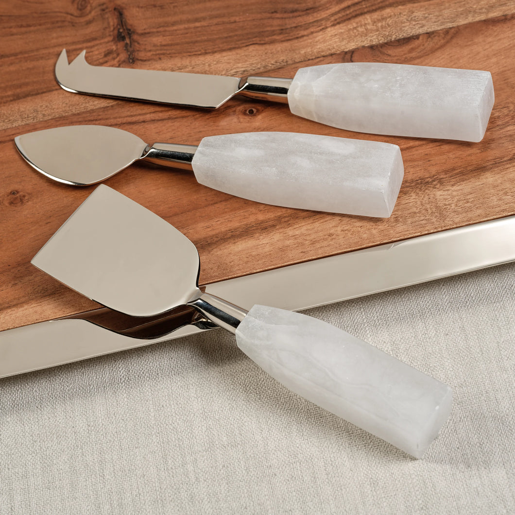 ZODAX Alabaster 3 Piece Cheese Knife Set