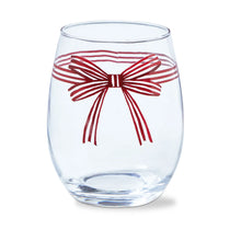 Load image into Gallery viewer, Bow Stemless Wine Glass