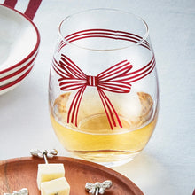 Load image into Gallery viewer, Bow Stemless Wine Glass