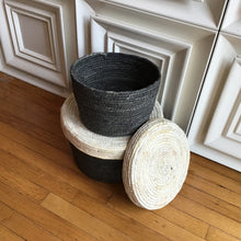 Load image into Gallery viewer, Woven Lidded Basket Set