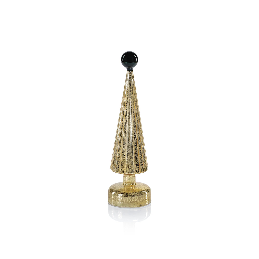 ZODAX LED Tree with Gold Finial - Gold with Green | Two Styles