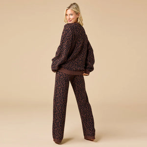 Softies Espresso Leopard Print  Lounge Set available at Bench Home