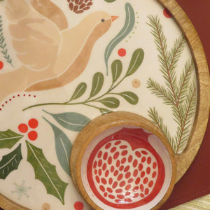 Winte Berry Round Platter and Bowl available at Bench Home