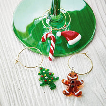 Load image into Gallery viewer, Holiday Cheer Wine Charm Set