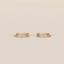 Load image into Gallery viewer, Double Champagne Hoop Earrings