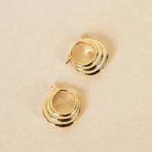 Load image into Gallery viewer, Gold Hoop Triple Arch Earrings