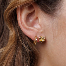 Load image into Gallery viewer, Petite Gold Knot Earrings