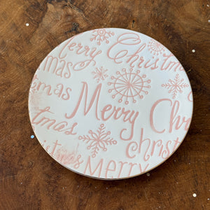 Merry Christmas Stoneware Plate available at Bench Home