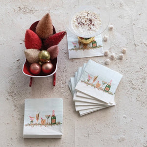 Holiday Cocktail Napkins available at Bench Home