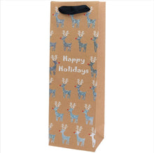 Load image into Gallery viewer, Happy Holidays Deer Bottle Bag