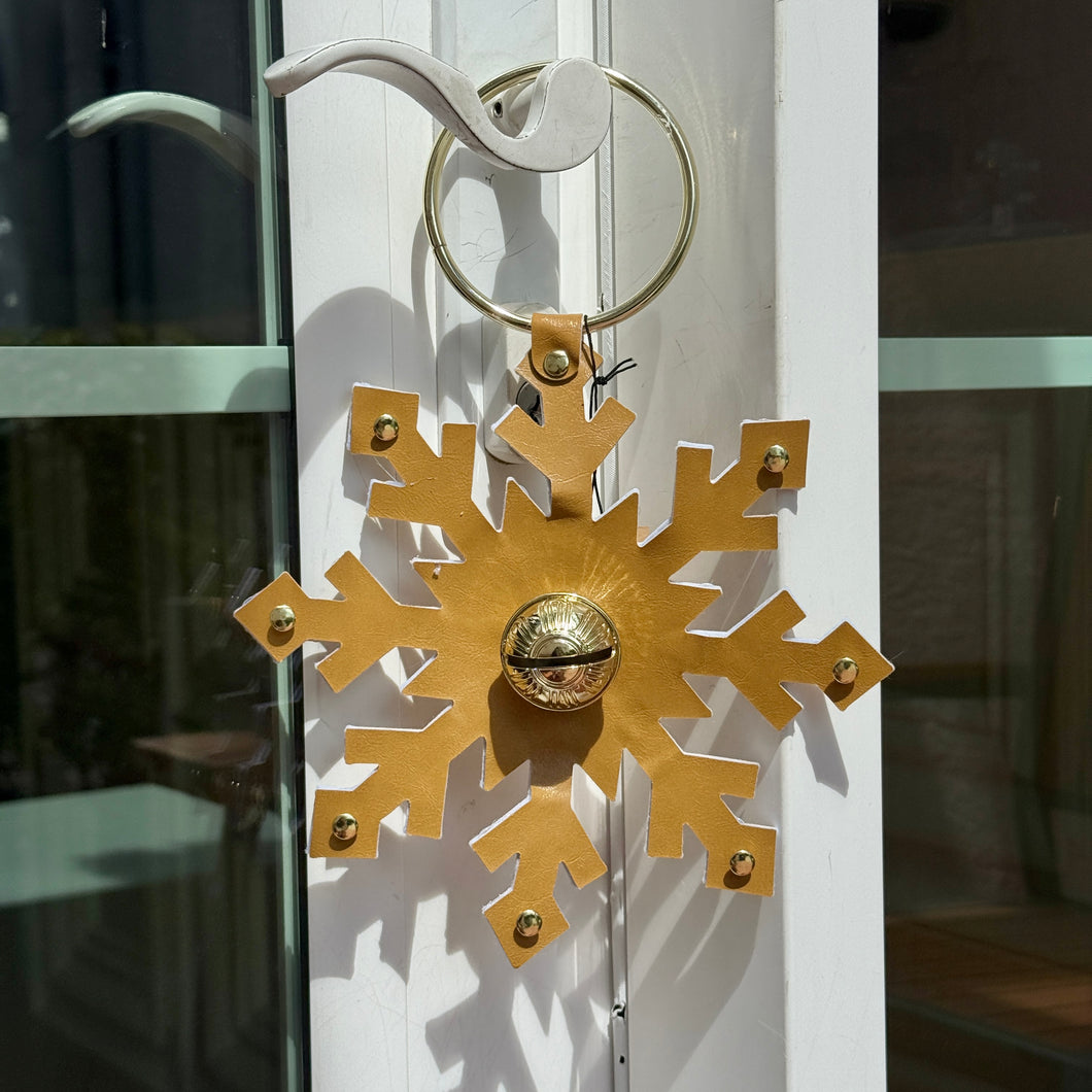 Leather Snowflake Door Hanger | Two Styles