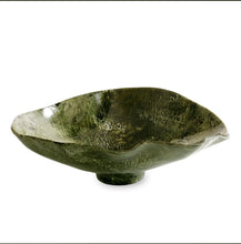 Load image into Gallery viewer, Large Green Resin Malachite Oval Bowl