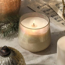 Load image into Gallery viewer, Winter White Baltic Glass Candle