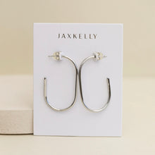 Load image into Gallery viewer, Silver Large Open Hoop