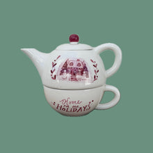 Load image into Gallery viewer, Holiday Stackable Teapot and Teacup