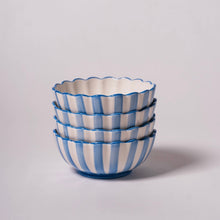 Load image into Gallery viewer, Blue Kinsey Scallop Dessert Bowl