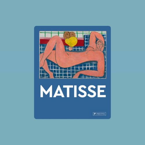 Book cover of Matisse featuring an abstract artwork of a reclining nude figure against a blue and white tiled background with red, yellow, and brown accents. The title 