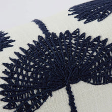 Load image into Gallery viewer, Palm Leaf Embroidered Bolster Pillow