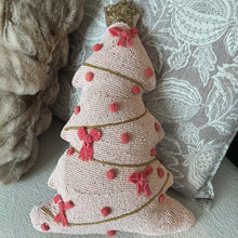 Load image into Gallery viewer, Beaded Pink Tree Pillow