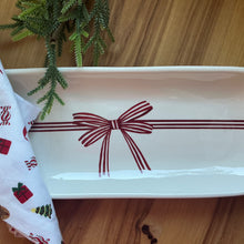 Load image into Gallery viewer, Holiday Ribbon Serving Dish