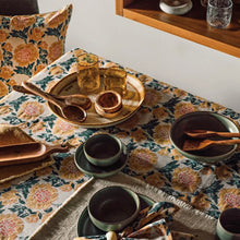 Load image into Gallery viewer, Goldenrise Block Print Tablecloth